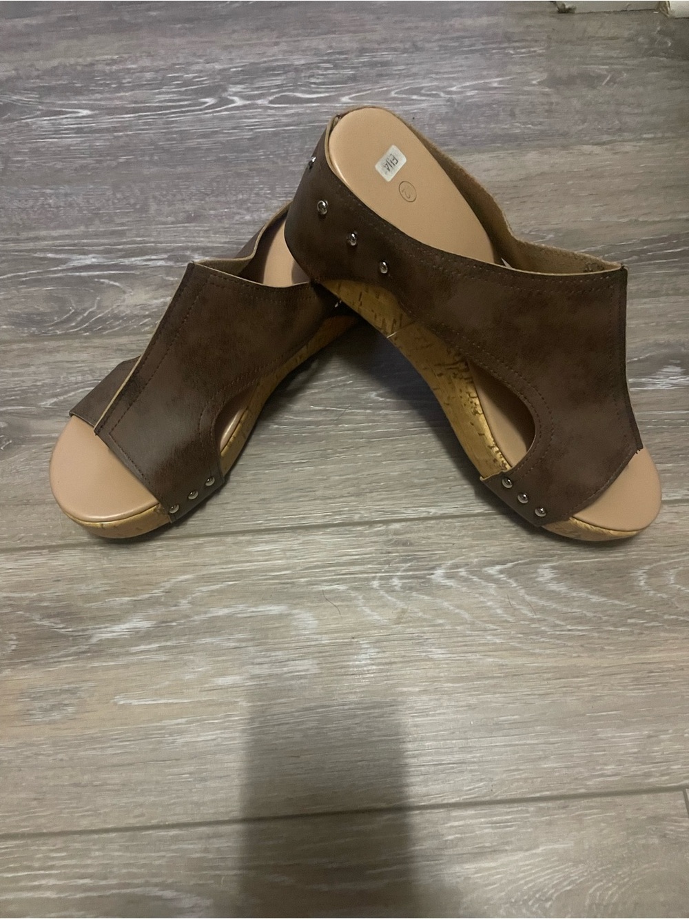 Women’s Brown Open-Toe Wedge Sandals